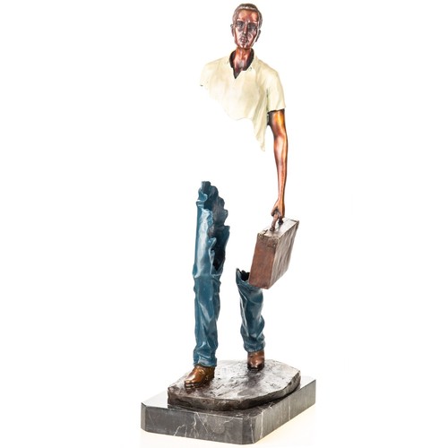 Moderne bronze statue mann - mann, mit
