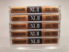 5x maxell XL II 90  |  IEC  II |  1989  | orig. Stickers  | unbeschr | neuwertig
