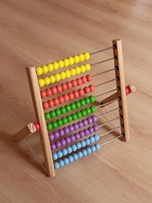 Kinder Rechenschieber Rechenrahmen Abakus Rechenhilfe Zählrahmen 100 Kugeln Holz