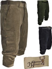 Stretch-Cord Kniebundhose Wanderhose Beintasche- Messertasche Hubertus     natur