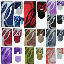 Badgarniturset 3 tlg Badteppich Badematte Badgarnitur Duschvorleger Matte #04