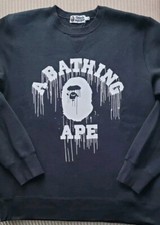 Bape A Bathing Ape College Drip Logo XL Crewneck Pullover Sweater 100% Original 