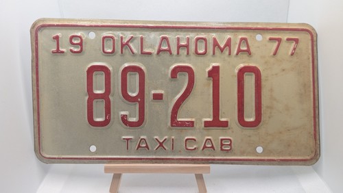 1977 oklahoma taxi license - taxi,