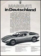 Maserati Merak originale Werbung 1974....Maserati in Deutschland