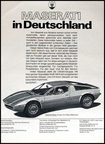Maserati merak originale - maserati,