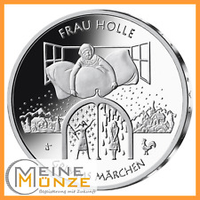 20 Euro Münze FRAU HOLLE 2021 Serie Grimms Märchen Silbermünze mit Kapsel DE