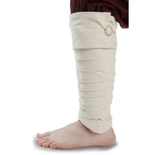 Mittelalter Beinwickel / Wadenwickel mit Fibel Paar Baumwolle Wikinger Winingas