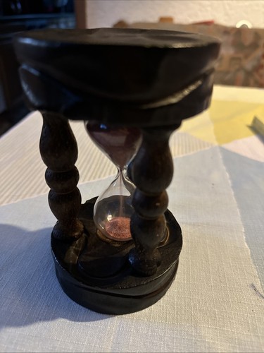 Alte sanduhr aus holz glas - sanduhr, holz,