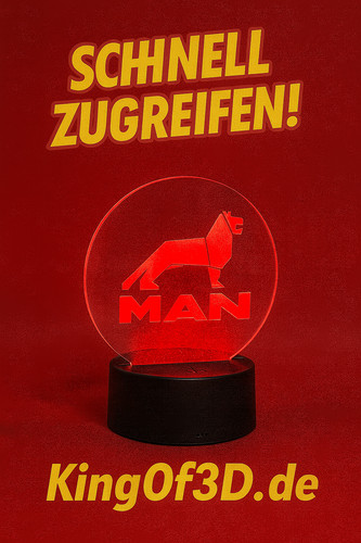Man led schild mit - man,