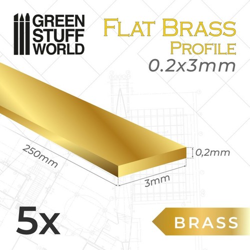 Flaches messingprofil x - 0.2,