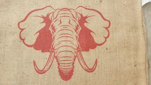 Kaffeesack motiv elefant - ,
