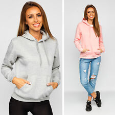 Kapuzenpullover Hoodie Sweatshirt Pullover Sport Unifarben Damen BOLF Basic