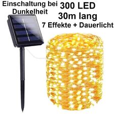 Solar Lichterkette 30m 8 Mode Beleuchtung außen wetterfest Außenbeleuchtung