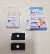 Sea-Band Akupressurband für Erwachsene in schwarz bei Übelkeit NEU !