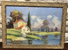 Altes Ölbild Auf Tafel