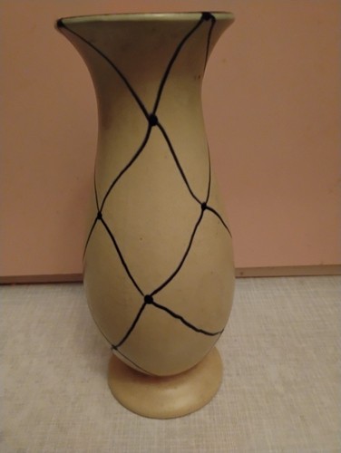 Vase 50er jahre keramik gelb - 50er,