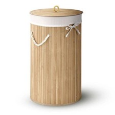 Wäschekorb Wäschesammler Wäschebox Bambus Wäschesack Korb 55 L Natur B-WARE