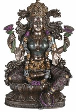 Buddha Figur Lakshmi Veronese Skulptur Glücksbringer Wohlstand Statue Göttin