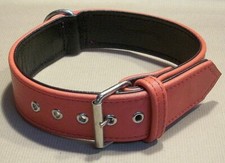 Hundehalsband Halsband Leder Lederhalsband Standardhalsband XXL,XL,M,S Rot
