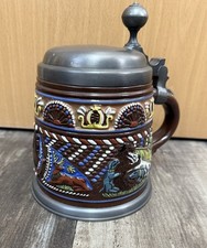 Creussener Krug - Jagd Krug - handbemalt - Veit Seyffarth - Rarität - BEMBL346