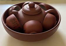 Yixing Zisha Teeset aus Ton – traditionelles chinesisches Teeservice (陶艺坊制)