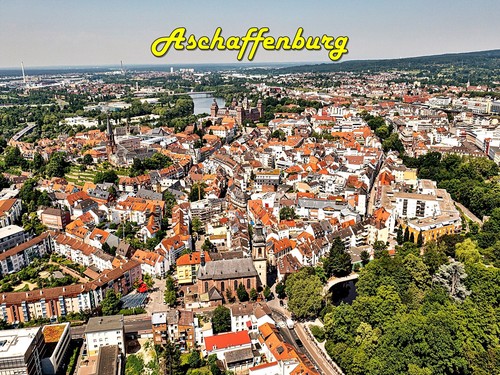 Aschaffenburg panorama bayern - aschaffenburg,