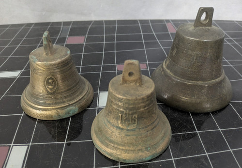 Alte kleine glocke messing - 3x,