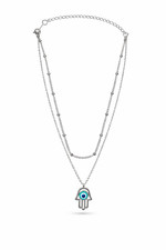 Doppelkette Hamsa Hand Nazar