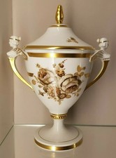 Sehr seltene Fürstenberg Ampir Deckelvase ca.1920 Handbemalt Golddekor Prunkvase