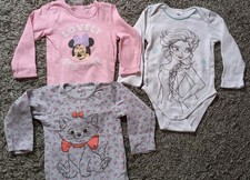 Baby Body. 3x Langarm, Gr 74, 80 Mädchen, Baumwolle, Disney Motive , C&A