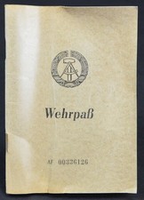 DDR NVA Wehrpaß Wehrpass WDA Ausweis frühe Form 1955/64 Calau SELTEN!!! 10115