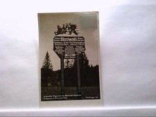 AK Blasiwald im Schwarzwald, Origineller Wegweiser, Schnitzerei v. Molz, Lenzkir