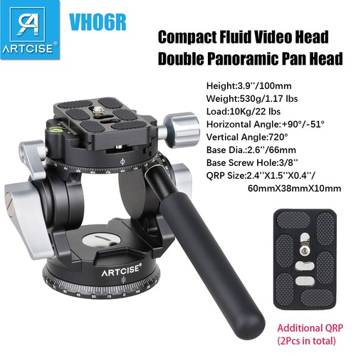 Tripod pan head stativ - tripod, fluid