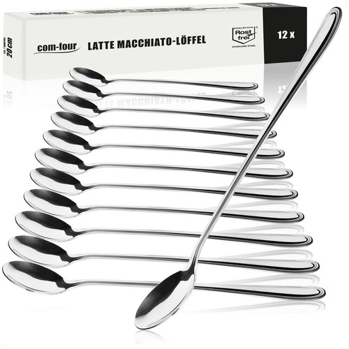 12x barlöffel aus edelstahl - 12x,