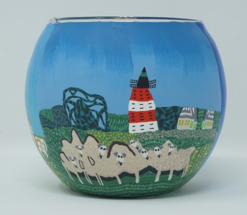 Leuchtglas leuchtturm teelicht - leuchtglas,