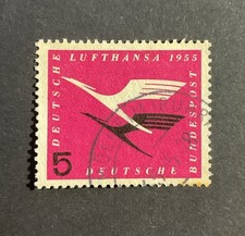 BUND 1955 NR. 205 + PLATTENFEHLER SCHANTL f1 - RUNDSTEMPEL - WERT 200 €  (PW11)