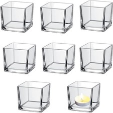 Teelichthalter Glas 8 Stück