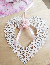 Fensterdekoration Herz weiß