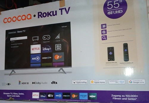 Zoll led coocaa roku - roku, 4k