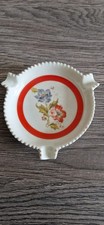DDR Alter Porzellan Aschenbecher Blumendekor ca. 50 Jahre