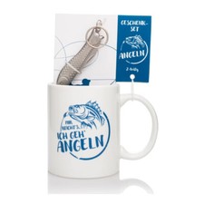 Weltbild 151181307 - Geschenkset Angeln - Tasse und Schlüsselanhänger Messerchen