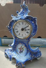 Porzellan Uhr von End Kaminuhr