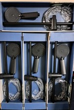 Brausestangenset Duschkopf Stangen Brause Duschschlauch Set Dusche Schwarz 