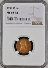 1941-D  1C RB Lincoln Wheat