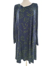 💚 NANSO Strickkleid für Damen Marineblau XL Langer Ärmel Viskose Runder 💚