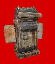 Laterne mit farbigen Gläsern & Federmechanismus Anfang 20. Jh.