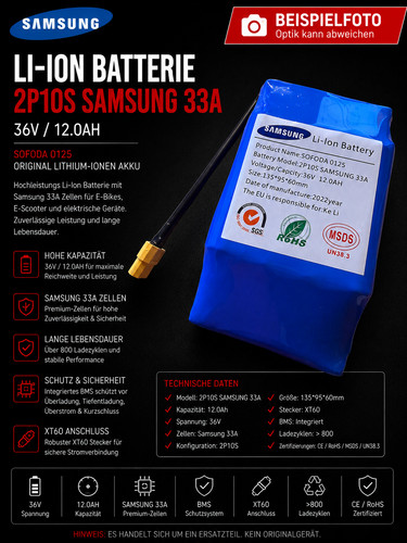 Sofoda 0125 ion - sofoda, 36v