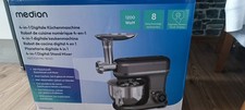 MEDION 4in1 Universal Küchenmaschine 1.200W 8Stufen digitales Display titan
