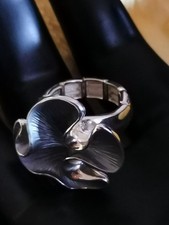 Stretch Vintage Ring leichte Edelmetall Designer Grau SILBER 