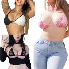 Women Skull Halter Bra Bikini